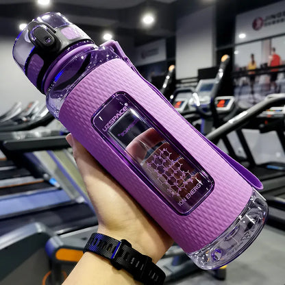 Sport water bottle in various colours with capacity markings showing different size options