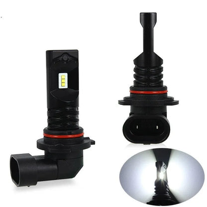 9005/9006 CSP LED automotive fog light bulb with aviation aluminium housing and six white LEDs