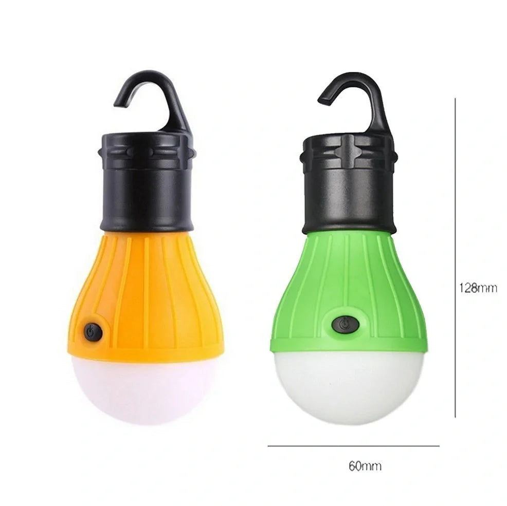 Portable hanging hook camping light with 3 LED modes measuring 11cm long