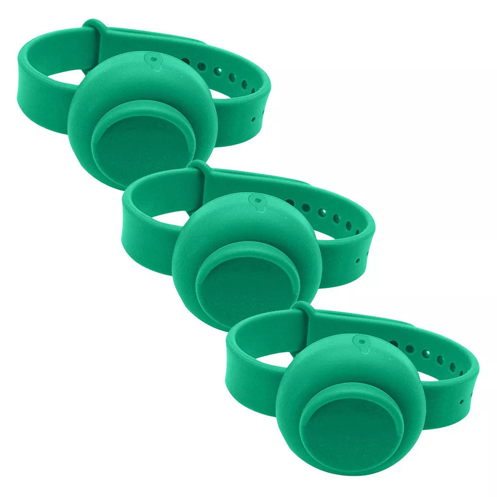 Portable Silicone Disinfectant Bracelet in various colors for easy hygiene access