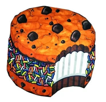 Cotton pareo scarf with fun food prints in various colors for sun protection