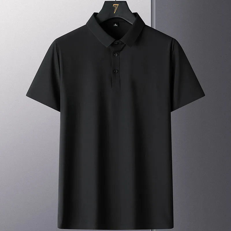 Non-ironing men's shirt in solid colour with short sleeves, available in multiple sizes and colours.