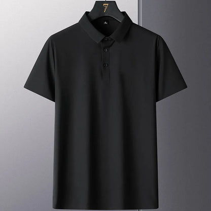 Non-ironing men's shirt in solid colour with short sleeves, available in multiple sizes and colours.