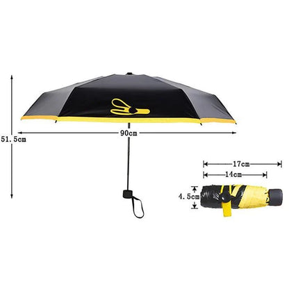 Compact and portable mini umbrella with aluminum alloy frame and polyester fabric in various vibrant colors