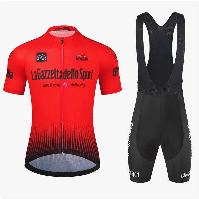 Loop short sleeve cycling suit in a patterned colour on a road bike, showing moisture-wicking fabric.