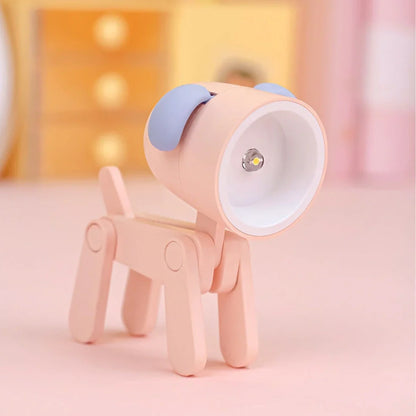 Hand-made mini night lamp with cartoon animal design in blue, measuring 33x55x80mm