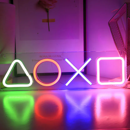 LED pendant light with 45cm acrylic backboard showing uppercase and lowercase lettering options