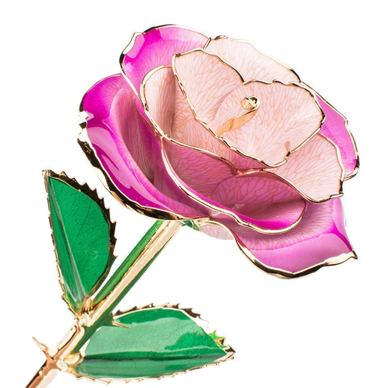 24K gold-plated rose in elegant gift box, perfect for Valentine's Day
