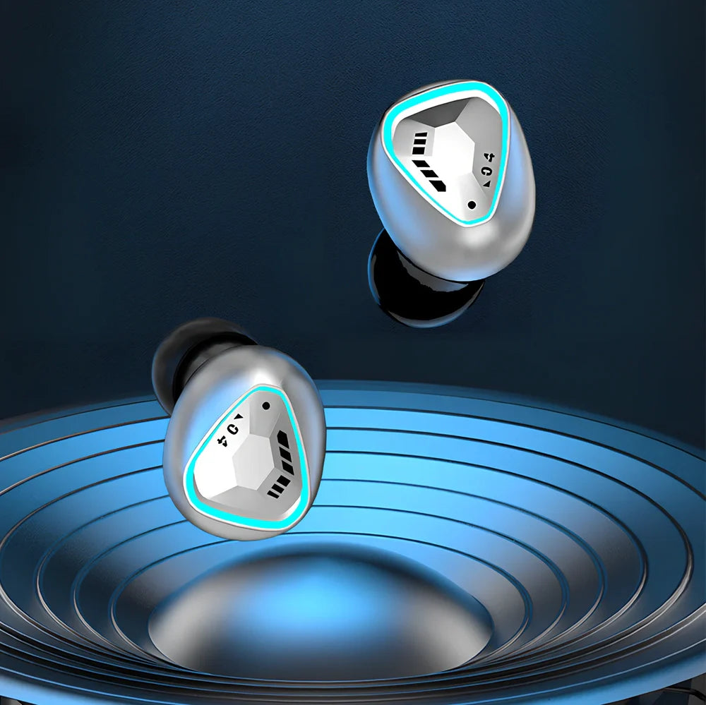 Wireless Bluetooth gaming headset with 120-hour battery and CVC8.0 noise cancellation in grey or silver