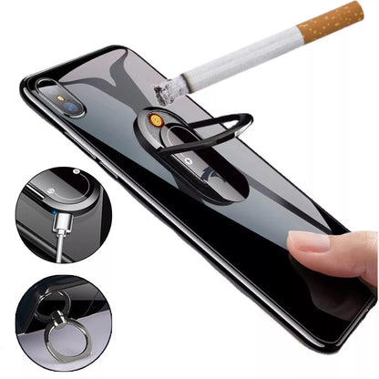 USB plasma lighter with mobile phone holder in multiple colors