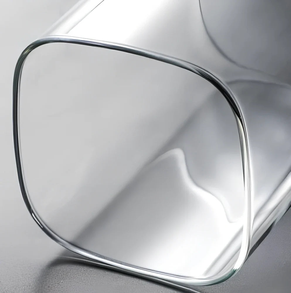 Square glass food storage cans with Japanese design in 800ml, 1000ml, and 1200ml capacity options