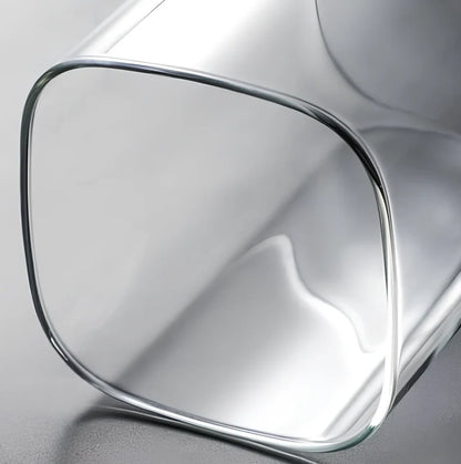 Square glass food storage cans with Japanese design in 800ml, 1000ml, and 1200ml capacity options