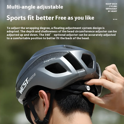 Adult road bike safety helmet in multiple colours with adjustable 58-61cm fit