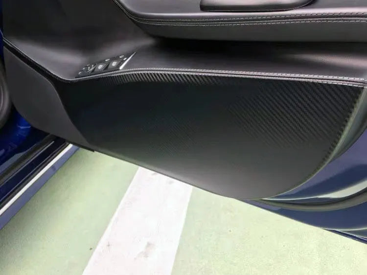 Carbon fibre anti-scratch protective film for Tesla Model S car doors in four-piece package