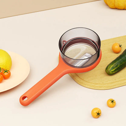 Multifunctional Vegetable Peeler with Convenient Bucket Storage for Efficient, Mess-Free Meal Prep