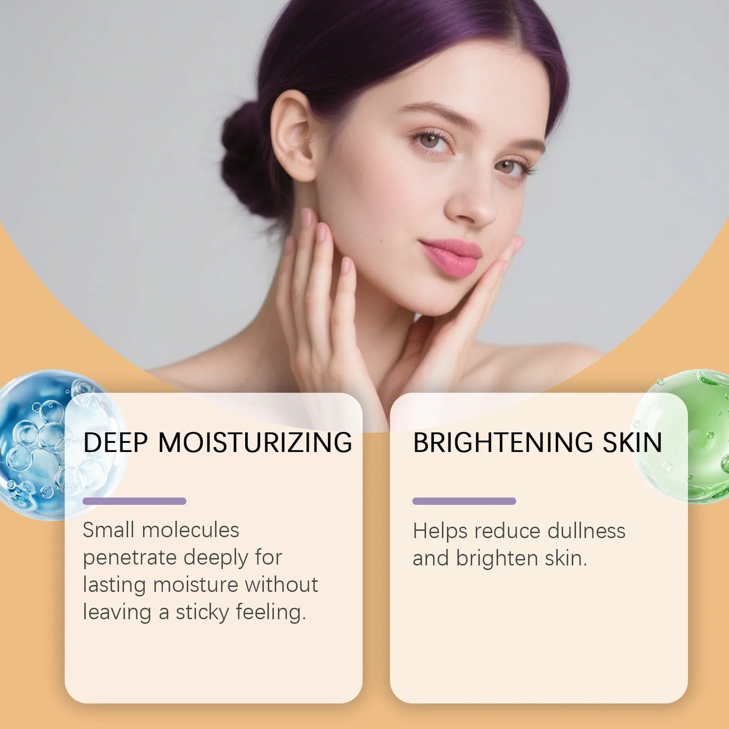100ml turmeric moisturising water bottle with clear packaging for export markets