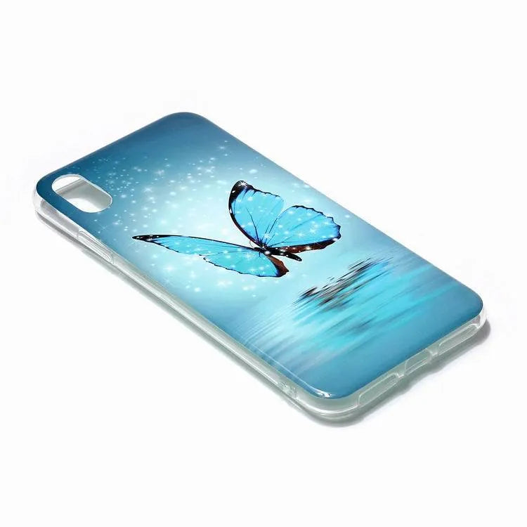 Luminous butterfly cartoon design phone case for iPhone models