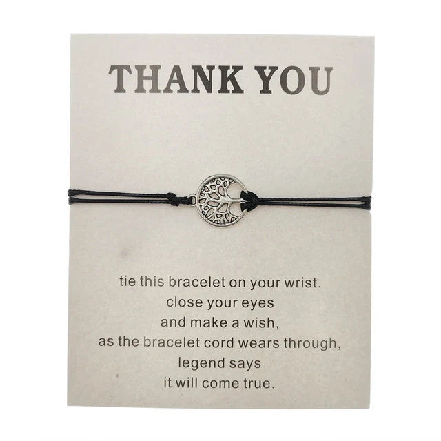 Handcrafted Tree of Life bracelet with adjustable woven design in various vibrant colors