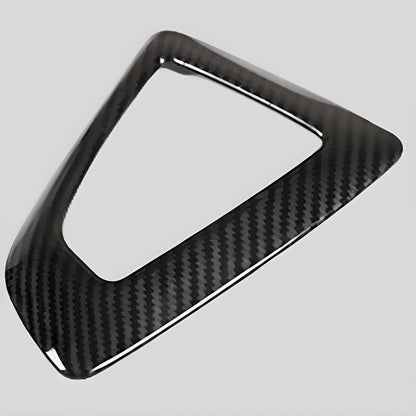 BMW gear selector base frame ABS carbon pattern trim in left titanium colour for 1 2 3 4 Series