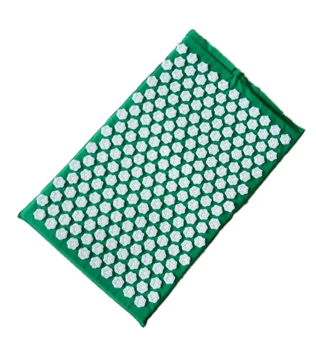 Lotus-shaped acupressure mat and pillow set in blue colour for massage therapy