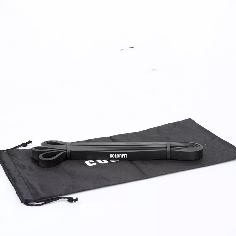 Elastic resistance band for full-body workouts, available in multiple resistance levels