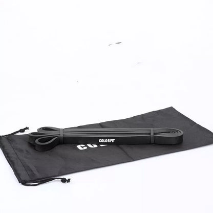 Elastic resistance band for full-body workouts, available in multiple resistance levels