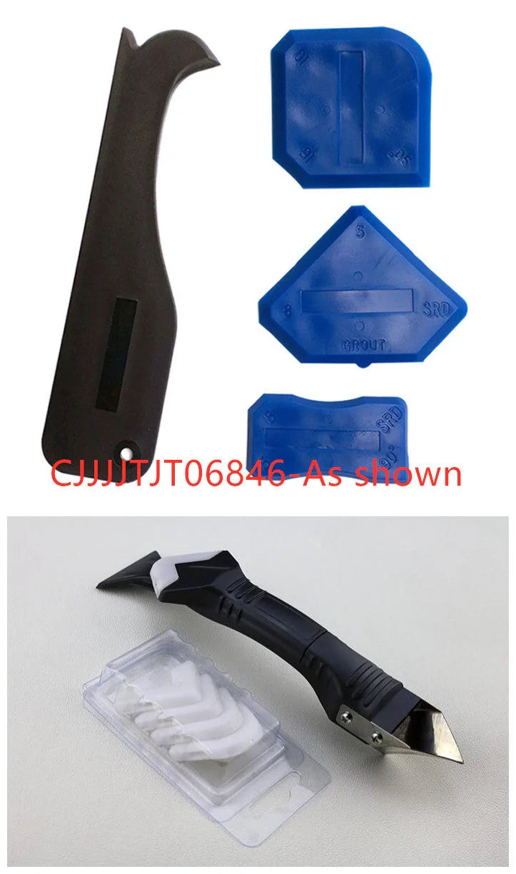 3 in 1 silicone removal and caulking tool kit with 8 pieces for professional sealing tasks
