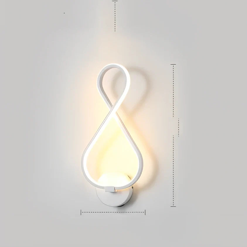 Nordic minimalist LED wall lamp in black with silicone shade, 220V for bedroom bedside use, 30000-hour lifespan