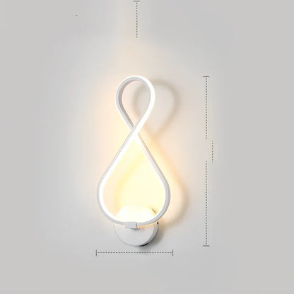 Nordic minimalist LED wall lamp in black with silicone shade, 220V for bedroom bedside use, 30000-hour lifespan