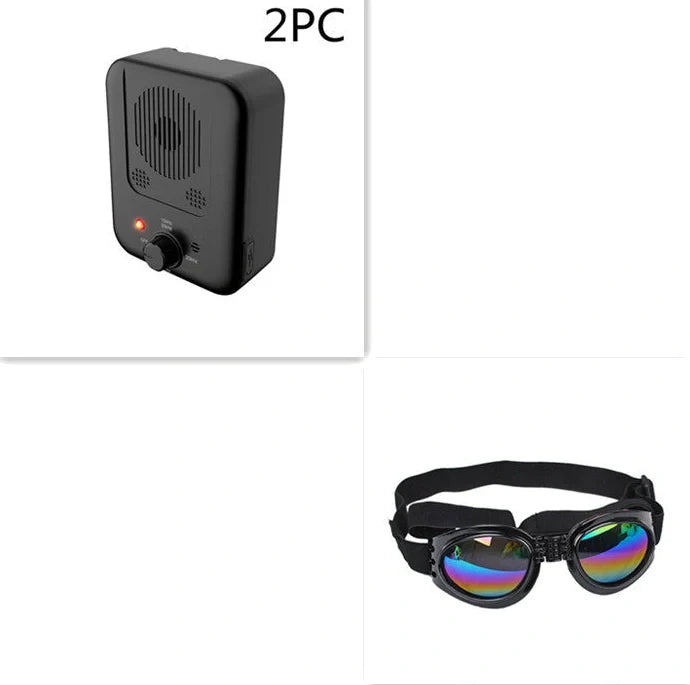 Ultrasonic anti-barking device for dogs with automatic 50-foot detection, suitable for outdoor mounting