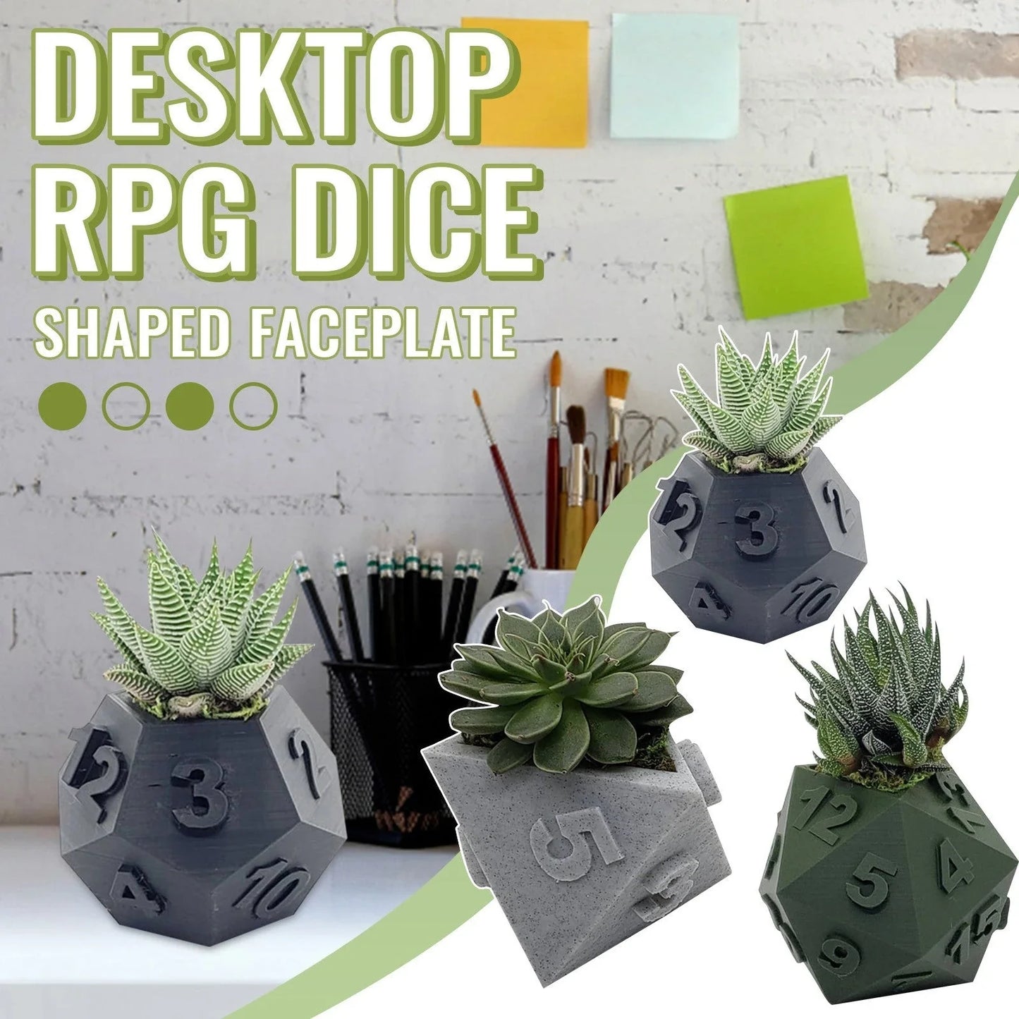 3D printed planter pot with geometric design, suitable for succulents, herbs, or home decor
