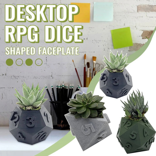 3D printed planter pot with geometric design, suitable for succulents, herbs, or home decor
