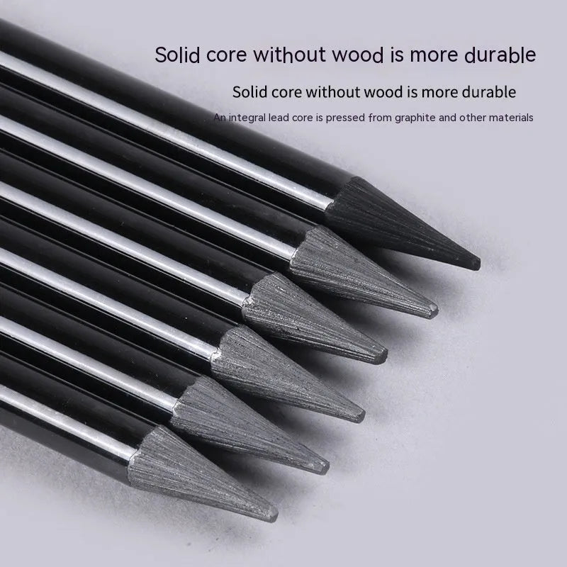 Carbonized Pencil Suit with six graphite and three carbonized pencils on suction card packaging