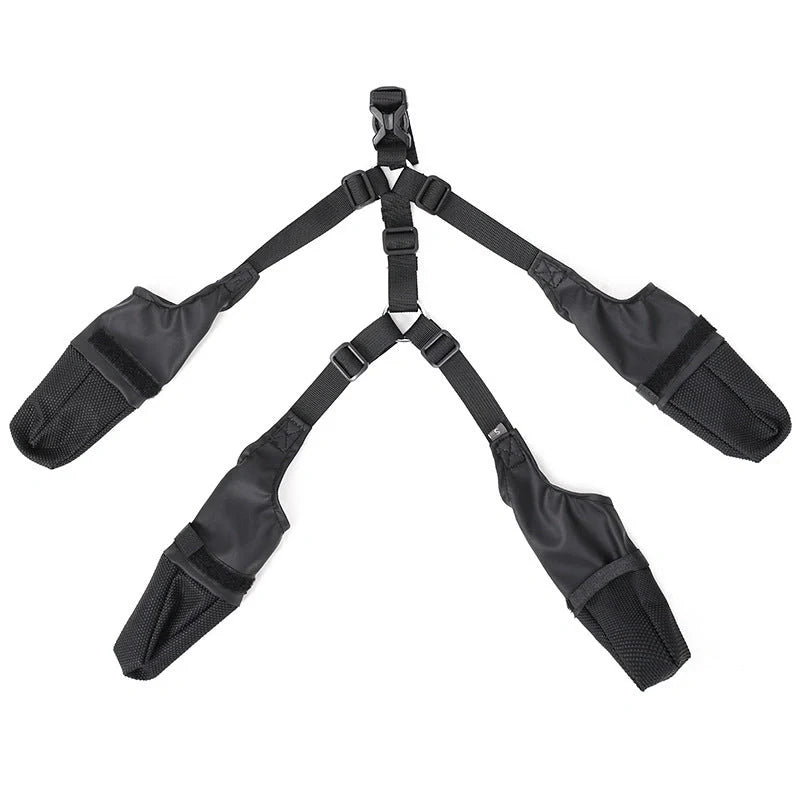 Adjustable waterproof dog boots with non-slip soles for outdoor protection