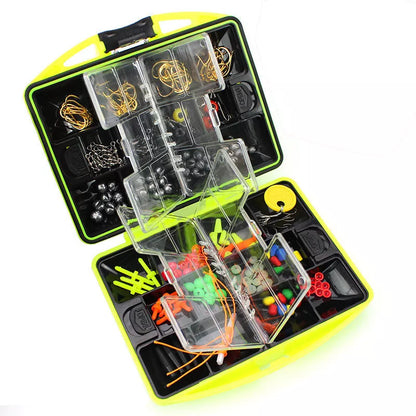 Upgraded rock fishing accessory box containing 184 pieces for organized fishing