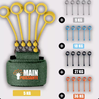 Adjustable Hand Yoga Resistance Band for finger strength training with three tension levels