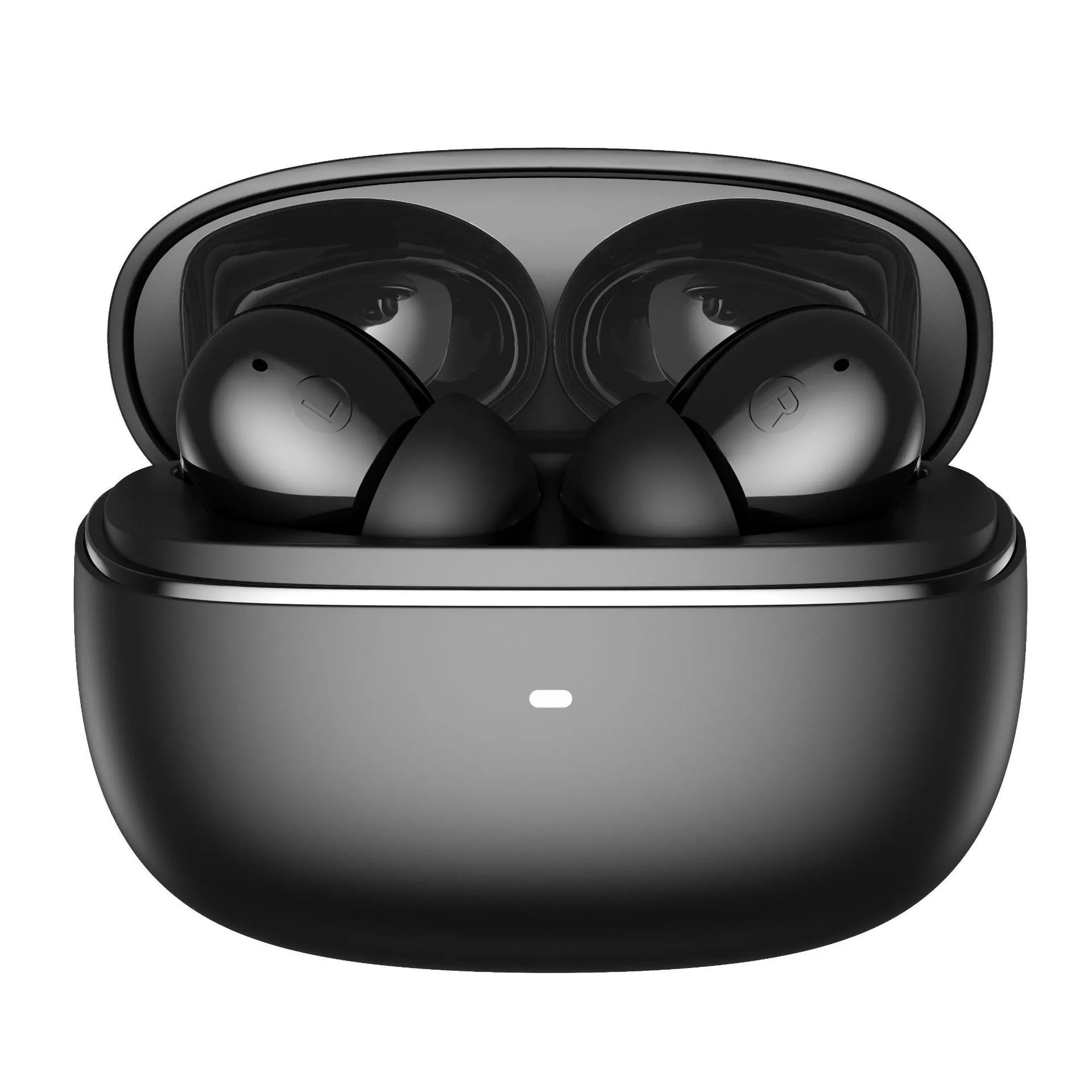 Wireless Bluetooth Noise Reduction In-ear Headphones in white and black with noise cancellation