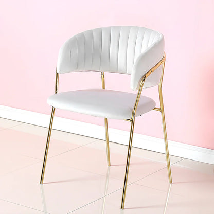 Velvet dining chair in bean paste colour with metal frame, dimensions 53x48x78cm, stable seating option