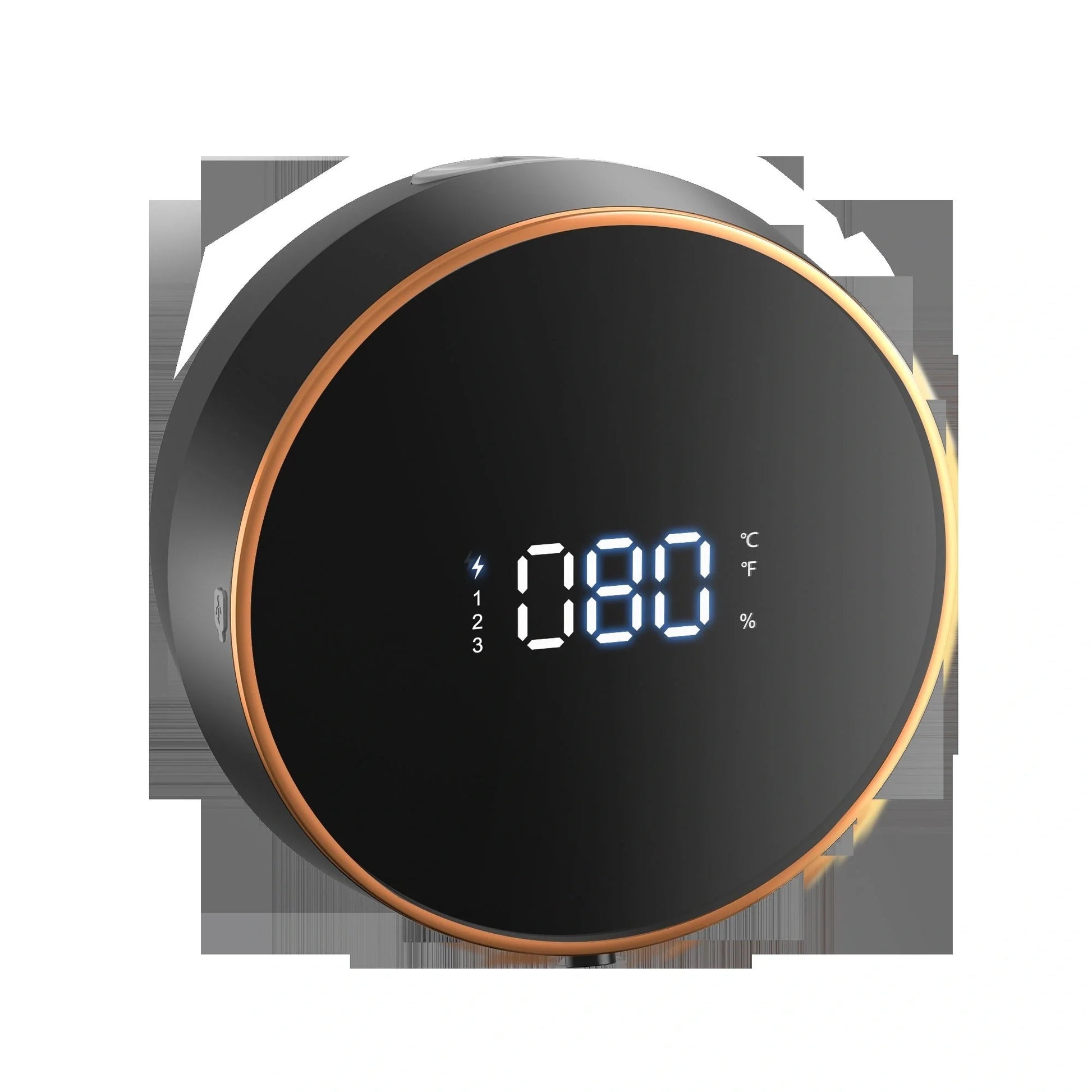 Automatic induction hand sanitizer machine in elegant white and obsidian black with LED temperature display