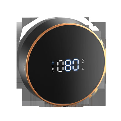 Automatic induction hand sanitizer machine in elegant white and obsidian black with LED temperature display