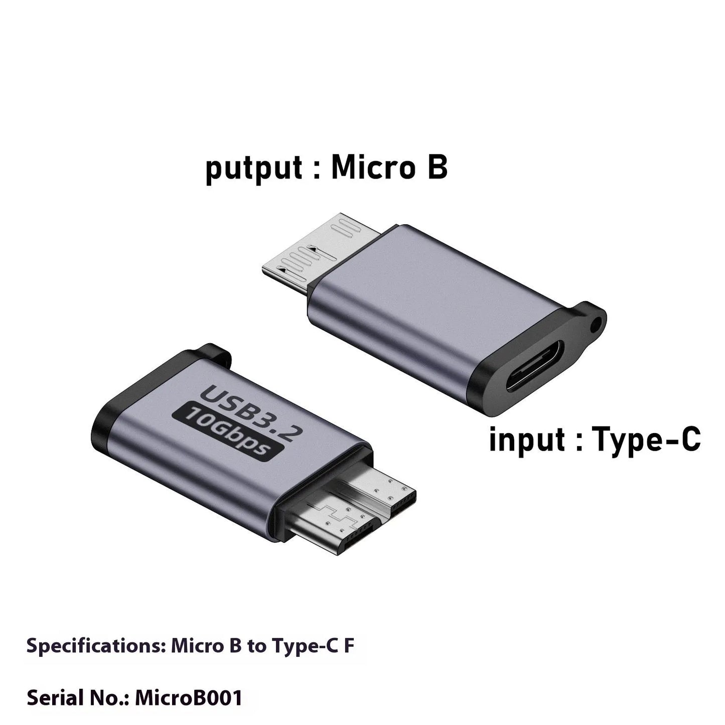 Micro USB to USB-C and USB-A adapter converter for data transfer and charging devices