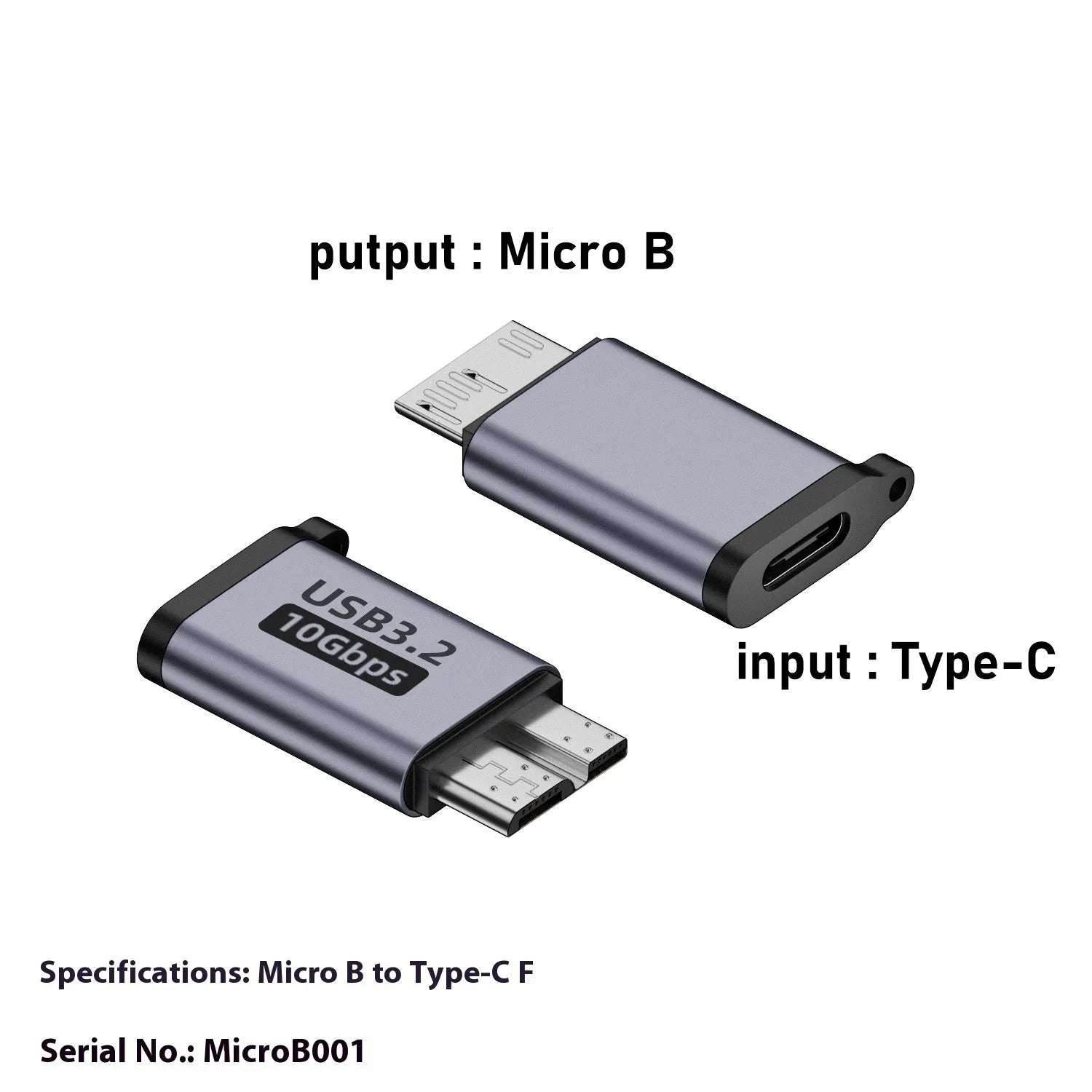 Micro USB to USB-C and USB-A adapter converter for data transfer and charging devices