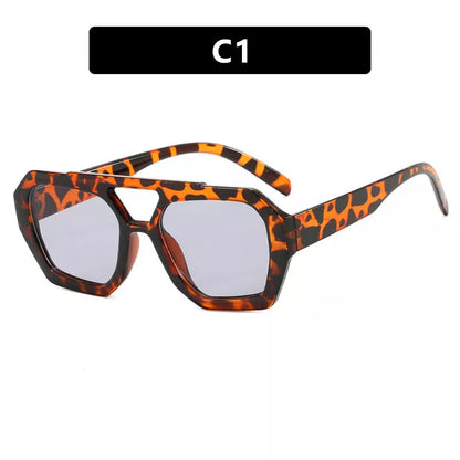 Big frame leopard print sunglasses with UV400 protection in multiple colors