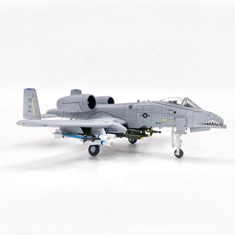 10-inch alloy shark head aircraft model toy with monochrome finish and realistic detailing