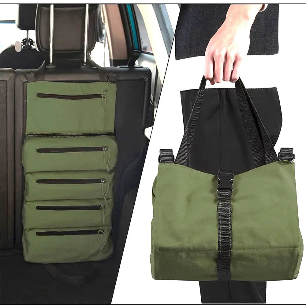 Super Roll Tool Roll Oxford cloth roll-up tool bag in Khaki, Army Green, or Black with 40KG weight bearing