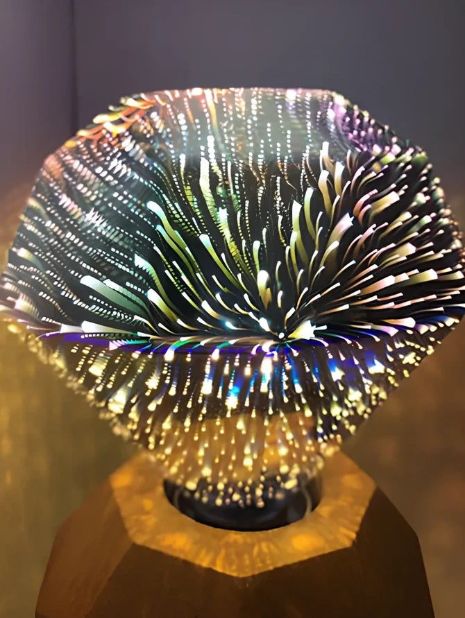 ST64 G95 3D star LED decorative bulb with colourful lighting effects and silver plated glass