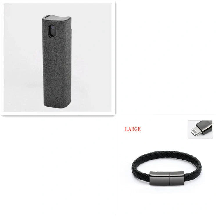 2-in-1 screen cleaner kit with microfiber cloth for dust and fingerprint removal on electronic devices