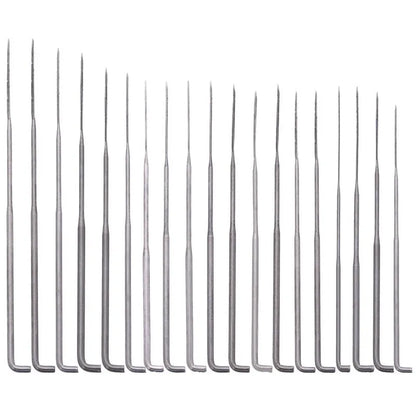 Wool felt stamp pin handicraft tool with oil-free needles in 9.0cm, 8.6cm and 7.8cm lengths and multiple needle types