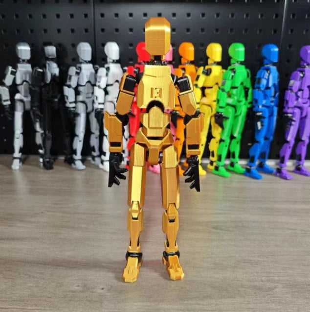 Versatile multi-jointed robotic action figure with customizable posing and design capabilities