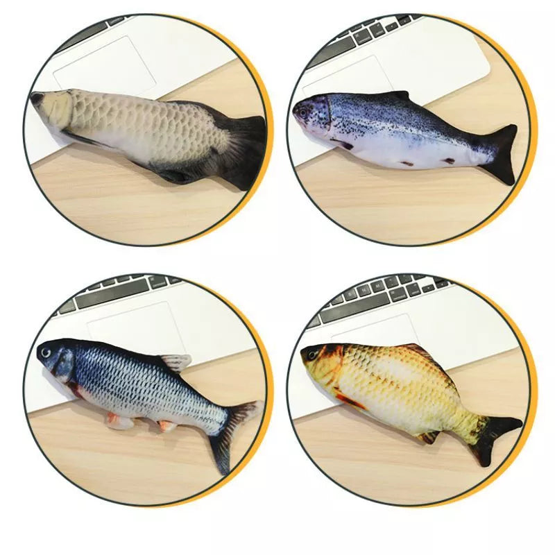 Electric simulation fish toy for cats with realistic movement and detachable cleaning feature